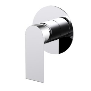 Round brass in-wall shower faucet without diverter