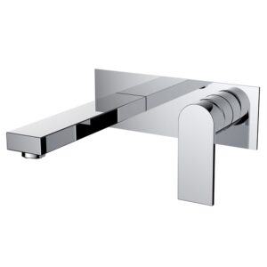 Chrome plated brass in-wall bathroom faucet