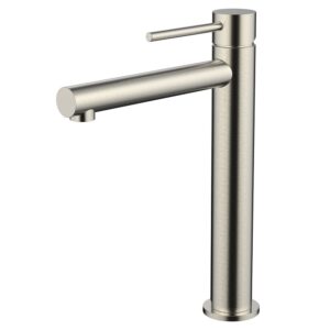 Stainless steel single lever high basin faucet 25mm cartridge
