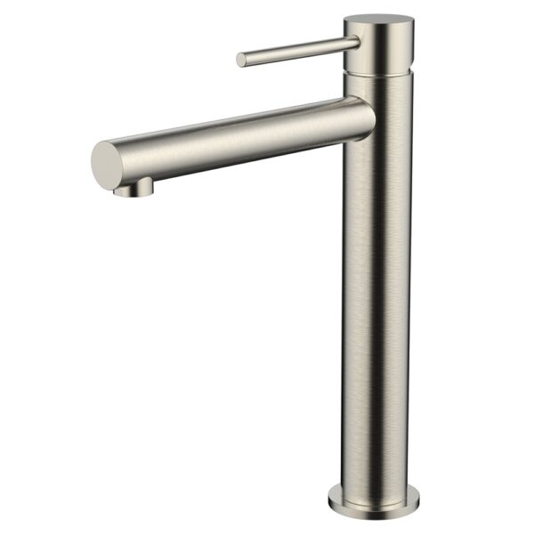 Stainless steel single lever high basin faucet 25mm cartridge