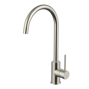 Stainless steel single lever kitchen faucet