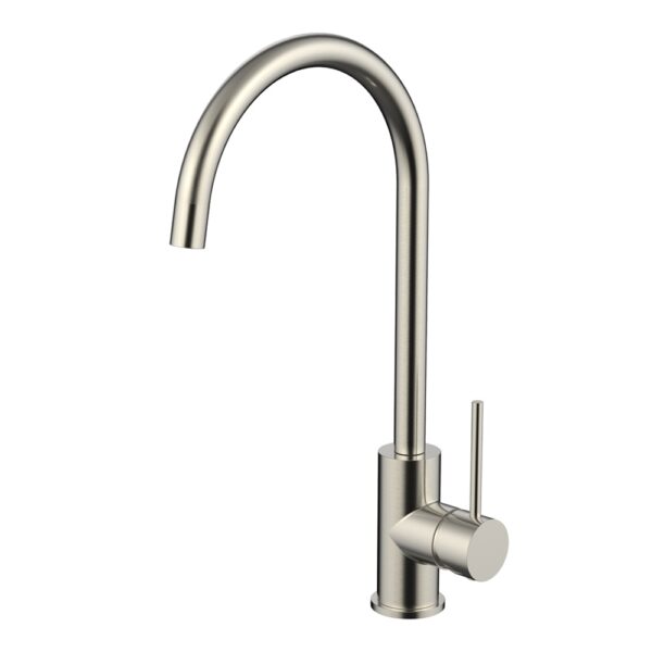 Stainless steel single lever kitchen faucet