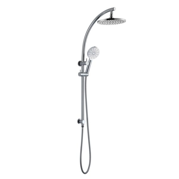 Chrome exposed shower faucet with ABS handheld shower