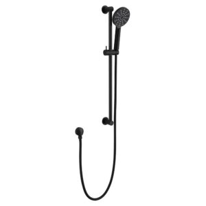 Matt black shower sliding bar with hand shower