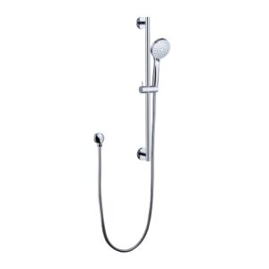 Shower rail with hose and hand shower