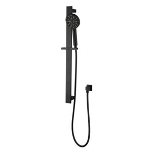 Shower bar handheld shower with hose matt black