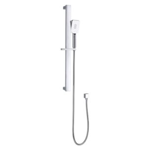 Shower slide bar with hand shower adjustable holder