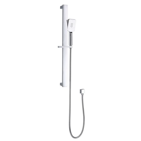 Shower slide bar with hand shower adjustable holder