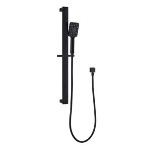 Shower bar with hand sprayer matt black