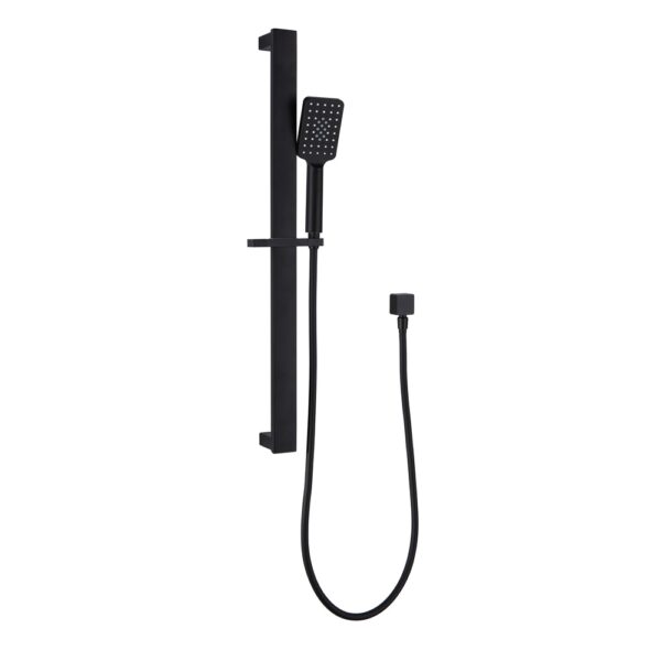Shower bar with hand sprayer matt black