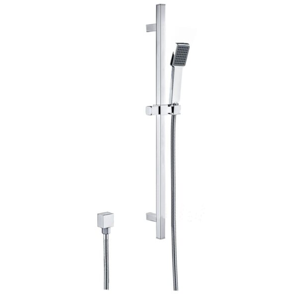 Slide bar hand held shower with hose